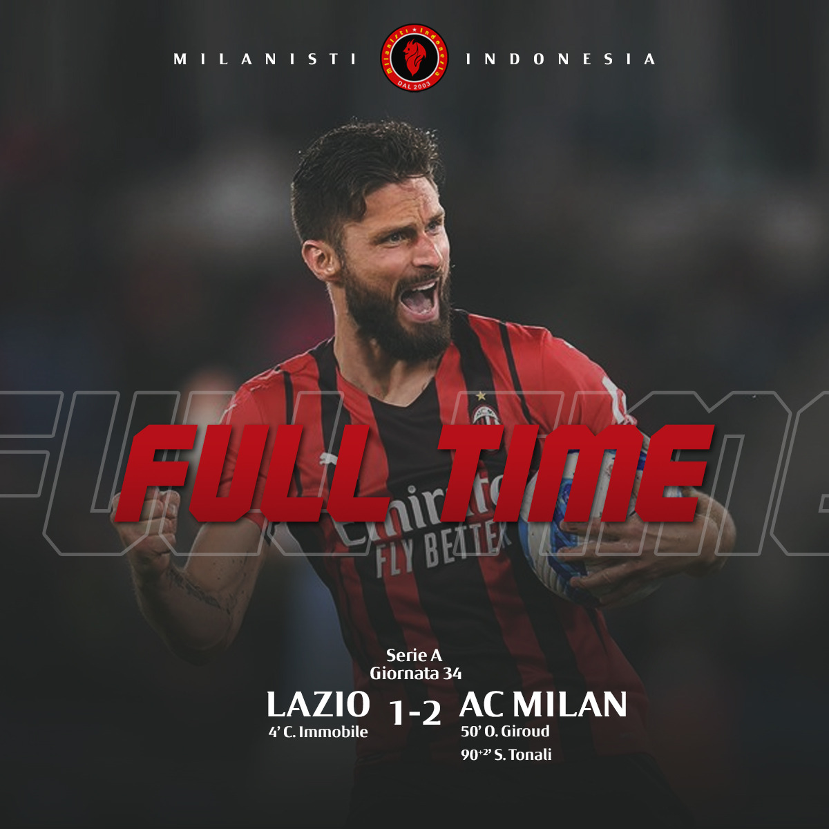 MilanistiOrId's tweet photo. EPIC COMEBACKKKKK! JANTUNG DEG-DEGAN! TONALI KAMU SUNGGUH PENYELAMAT! 🔥🔥🔥

Milan masih dikasih Asa untuk meraih title Scudeto. Gol injury time dari Tonali membawa 3 point untuk Milan.

#KitaMilanisti🇮🇩 #laziomilan #ACMilan https://t.co/j4bKGxh6oB