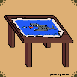 lupercaliana's tweet photo. A #Table with my @Pixel_Dailies pixel art from yesterday's theme laying on it.

#pixel_dailies #pixel #pixelart #pixelartist #aseprite https://t.co/fQ7nVZ8FYE