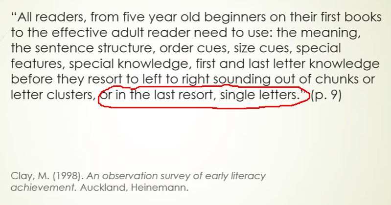 Stephen Parker (@parkerphonics) on Twitter photo This new study on the negative impact of Reading Recovery on children (apmreports.org/story/2022/04/…) should surprise no one.
RR's founder, Marie Clay, actually thought this way. This should disqualify her, and her program, forever. <a href="/ehanford/">Emily Hanford</a> <a href="/CLPeak/">Christopher Peak</a> This new study on the negative impact of Reading Recovery on children (apmreports.org/story/2022/04/…) should surprise no one.
RR's founder, Marie Clay, actually thought this way. This should disqualify her, and her program, forever. <a href="/ehanford/">Emily Hanford</a> <a href="/CLPeak/">Christopher Peak</a>