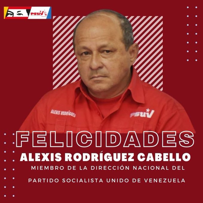 #PuebloAlegreYEnPaz 
Más compromiso! Más Revolución! Alexis Rodríguez Cabello en la Dirección Nacional del  
<a href="/PartidoPSUV/">PSUV</a>

 rumbo a la victoria del 2024 ! VENCEREMOS ! 
<a href="/NicolasMaduro/">Nicolás Maduro</a> @Vamos_Alexis