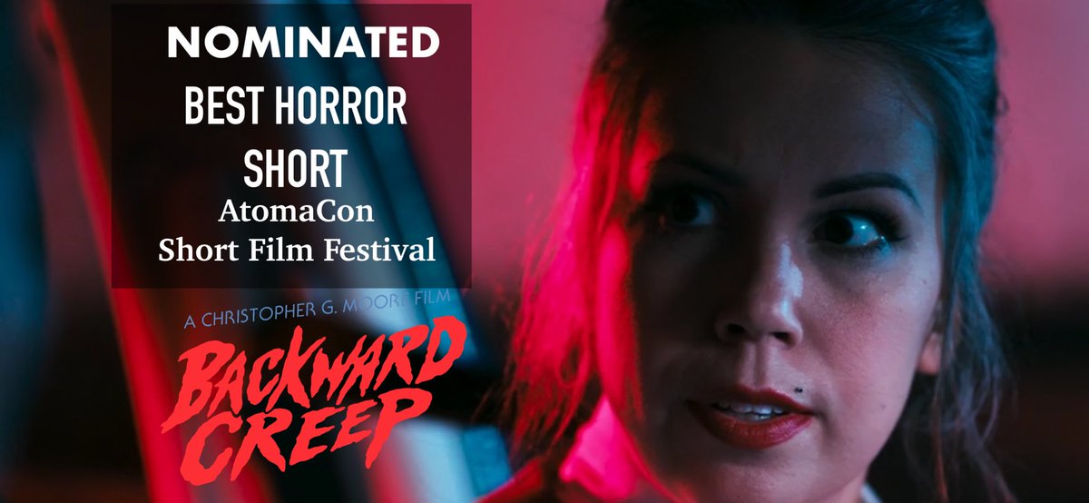 Along with a nomination for Best Regional Short, our award-winning short <a href="/BackwardCreep/">BackwardCreep</a> has been nominated for Best Horror Film at the upcoming <a href="/Atomacon/">AtomaCon</a> Short Film Fest! The fest happens May 13-15 as part of the AtomaCon convention in North Charleston, SC! #backwardcreep