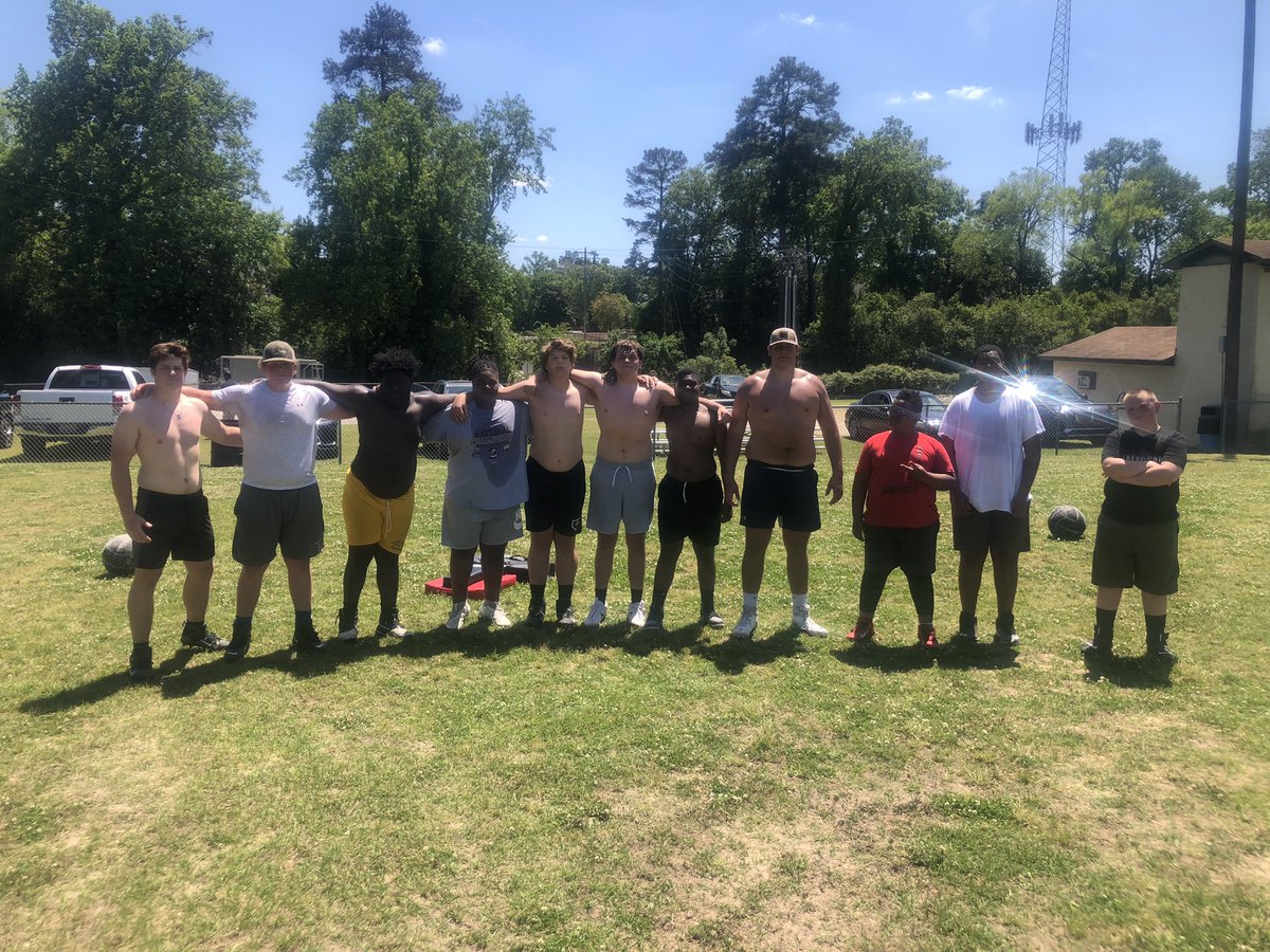 Another solid weekend of work! Proud of the commitment all of these guys have put in this off season! #TrenchWork