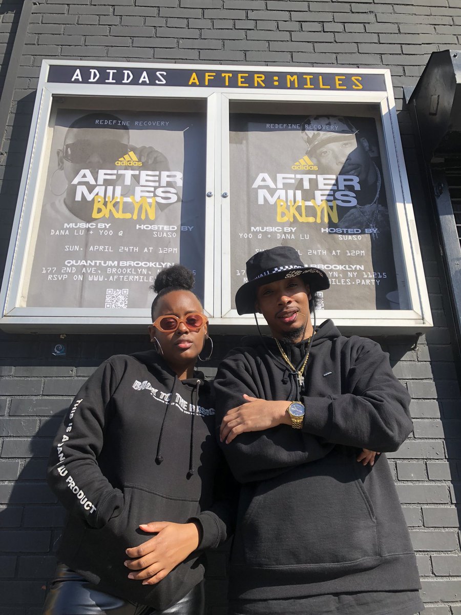 ItsYooQ's tweet photo. Dana Lu X Yoo Q!
Brooklyn what’s Up?!?
#Adidas #Aftermiles https://t.co/tLmMNpGnML