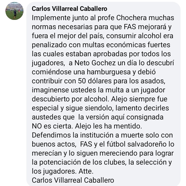 Guillhern's tweet photo. Hace días , Alejandro Bentos manifestó que había jugado "cerveceado" una semifinal ante Alianza, que incluso había marcado dos goles.
Mencionando al PF, Carlos Villarreal.
Aquí respondió el profe Villa. https://t.co/g6hfma1ilr