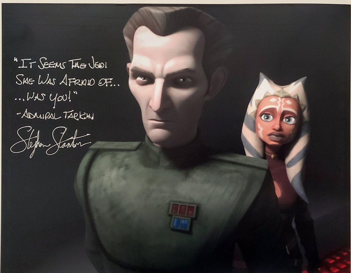 Stephen_Stanton's tweet image. #Sunday #StarWars #Giveaway! Keeping w/ #TheCloneWars Rewatch, here's a rare 11x14 of #Tarkin &amp;amp; #AhoskaTano in the crucial prison cell scene that would lead to Snips' heartbreaking decision to leave the #Jedi Order. Ends Wed. 4/27! To enter RT &amp;amp; Like &amp;amp; follow so I can DM you!⚔️