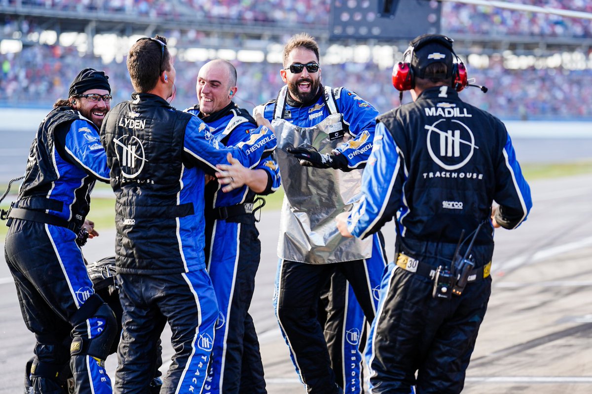 TeamTrackhouse's tweet photo. The thrill of victory 🏁 https://t.co/w43w73Uqdq