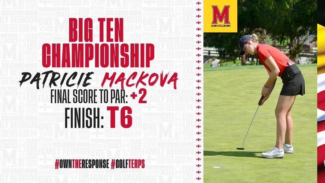 TerpsWGolf's tweet image. A #B1G week in review... ⛳️

- Corbi ties a career-low score (69)
- Mackova picks up her fifth top-ten of the season 
- Somchit with 12 birdies this week (fourth-most in the field)
-A senior @bigten send off for Verticchio &amp;amp; Capoccia 

Recap ➡️ ter.ps/B1GWG22Recap

#GolfTerps