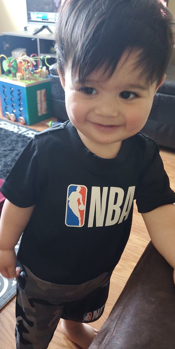 is1andcandi's tweet photo. My son says @NBA action is fannnnnntastic! #NBAPlayoffs #NBA #NBAonTNT #NBAxESPN #AJdeuce #LilJack https://t.co/tBNYtiKjx1