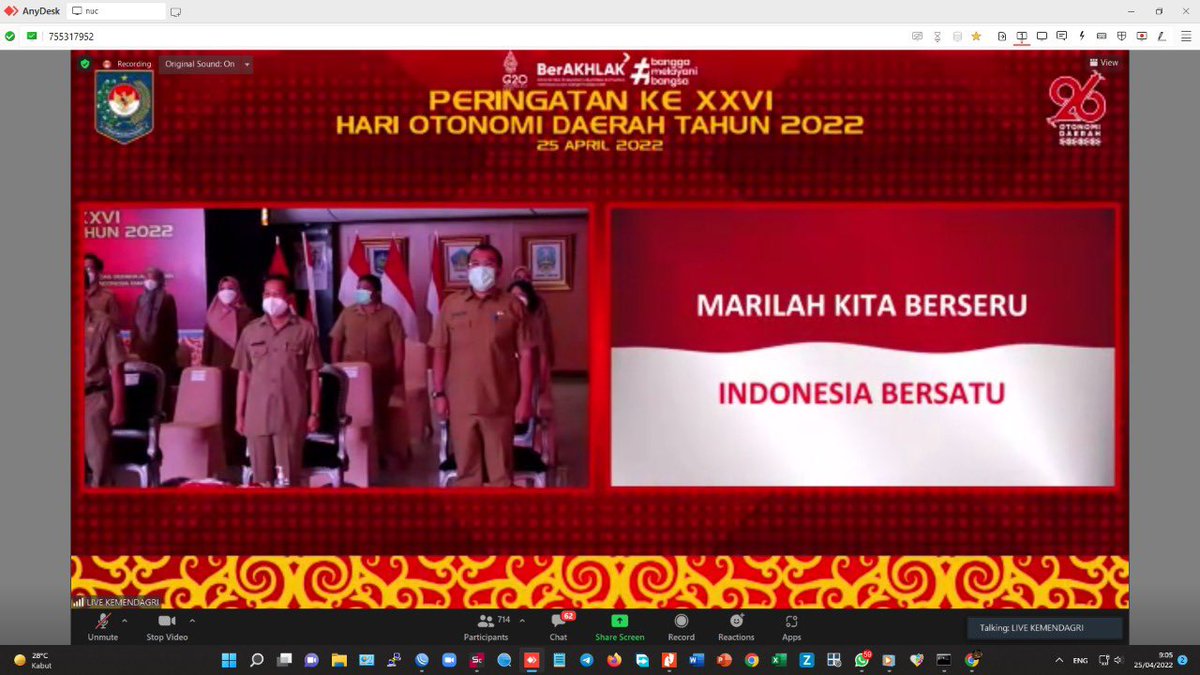 Met pagi umbi yang pagi-pagi dah virtual jum 🇮🇩