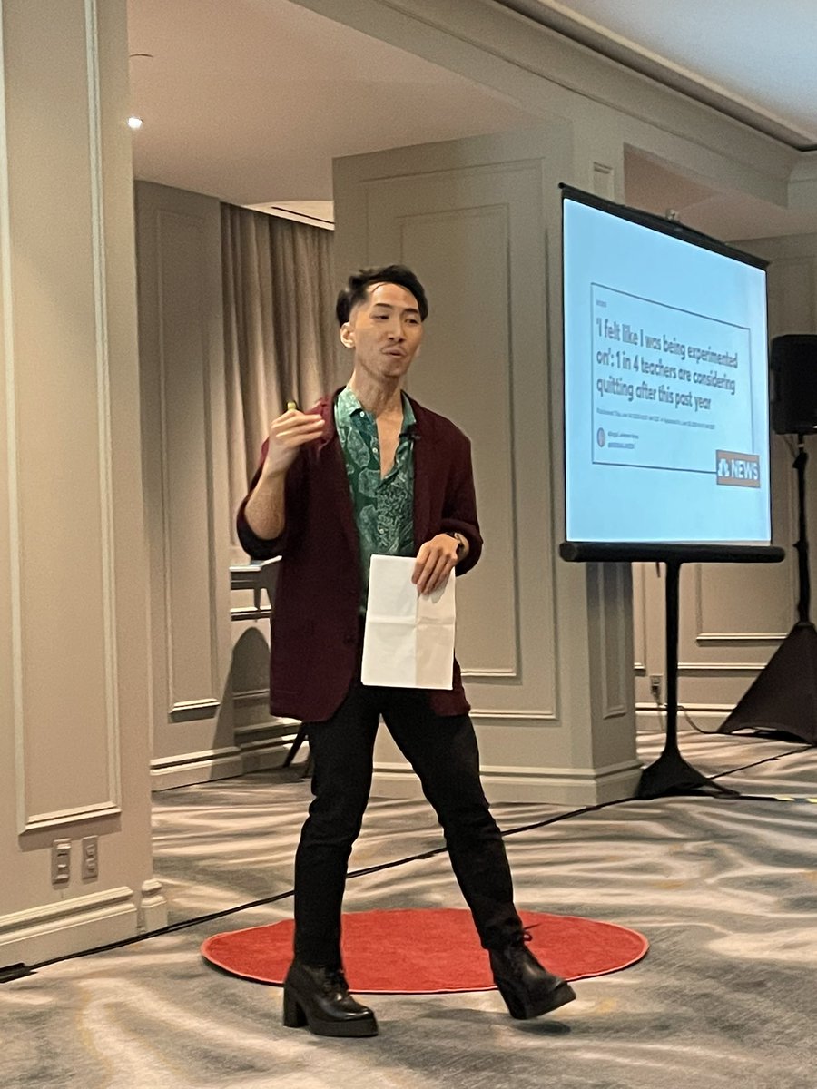 martagcuasante's tweet photo. “Teachers are the original content creators” @tk_nagayoshi today during the Teacher Talk Showcase #washingtonweek22 @ccsso #ntoy22 #matoy https://t.co/nx6sIc8L5U