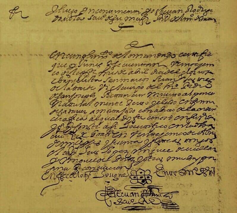LaCalleDonde's tweet photo. Certificado del fallecimiento del Santo Hermano Pedro el lunes 25 de abril 1667 a los 41 años de edad, por el escribano Esteban Rodríguez Dávila. #lacalledondetuvives https://t.co/PiLIVxpH27