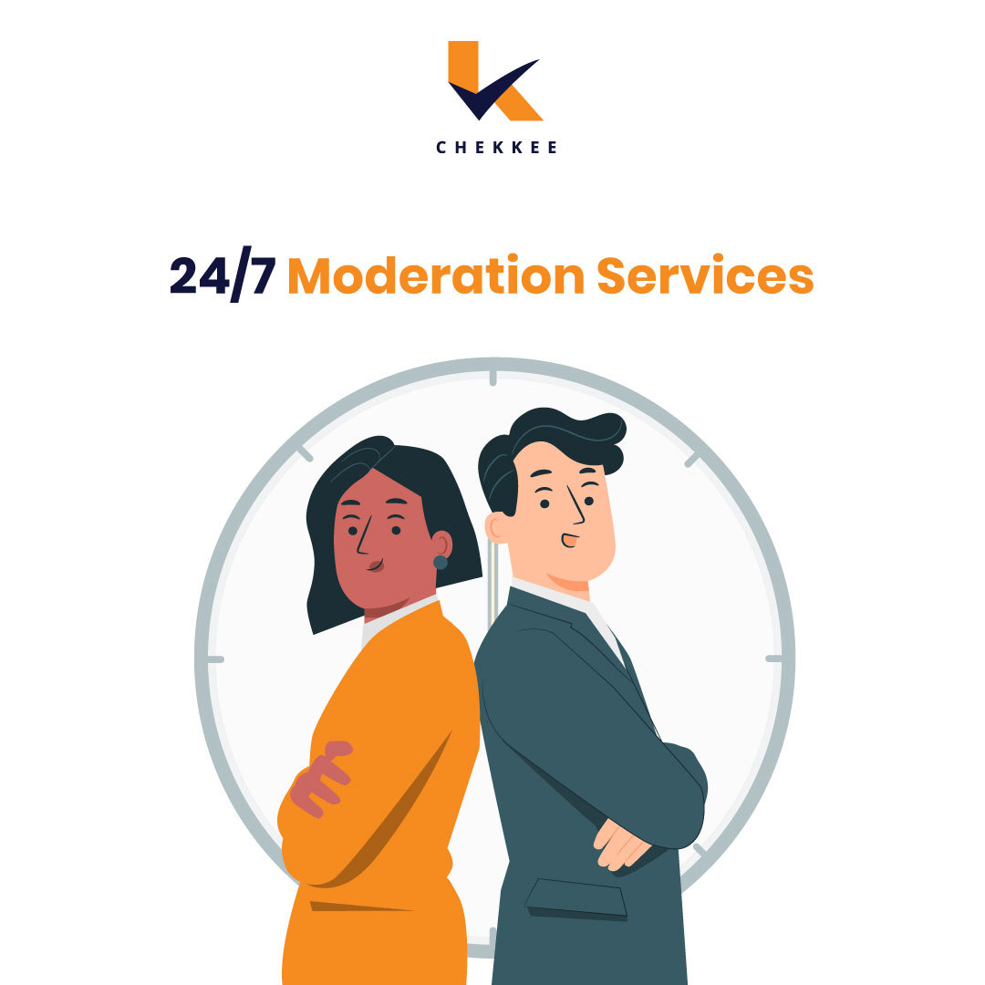 Chekkee_'s tweet image. Employing #Chekkee moderation services guarantee that stay protected against online threats 24/7. Contact us today to know more about our amazing content monitoring features!  

#onlineprotection #onlinemoderation #moderationpractices #moderationservices #professionalmoderators