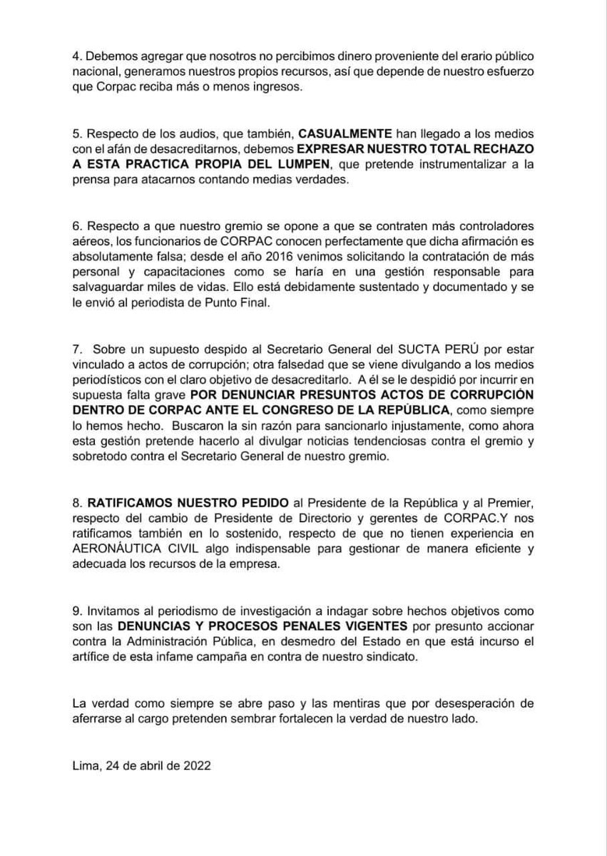 SuctaP's tweet photo. Ante la promoción en redes sociales de un reportaje conteniendo información inexacta el Sucta Perú pone de conocimiento de la opinión pública lo siguiente: @DeltaMdelta @Gestionpe
@RPPNoticias
@elcomercio_peru
@Latina_pe
@americatv_peru
@presidenciaperu
https://t.co/94uPiLlKL5 https://t.co/iDvRH8pUF1