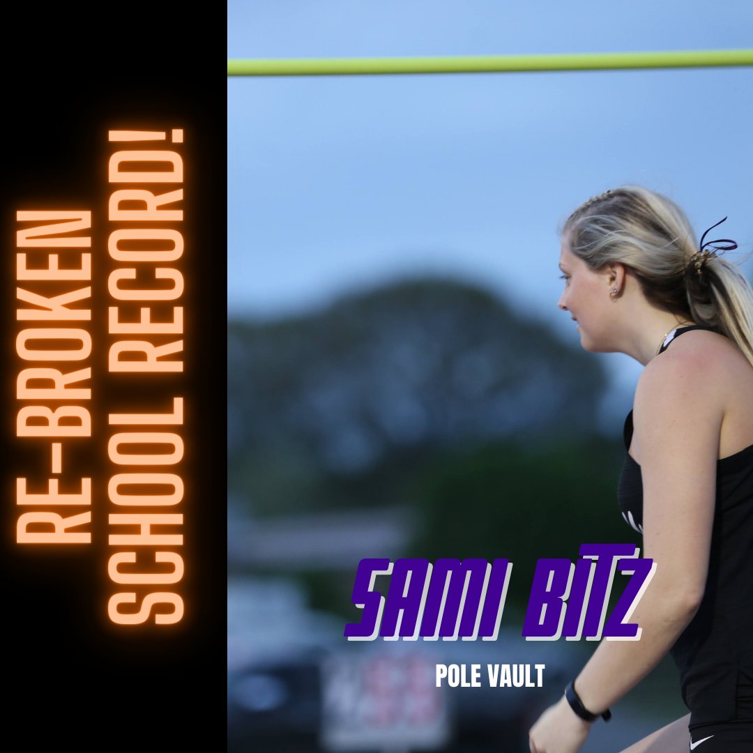 Congrats to Sami Bitz for rebreaking her OWN school record in the Pole Vault! #ValleyWillRoll
