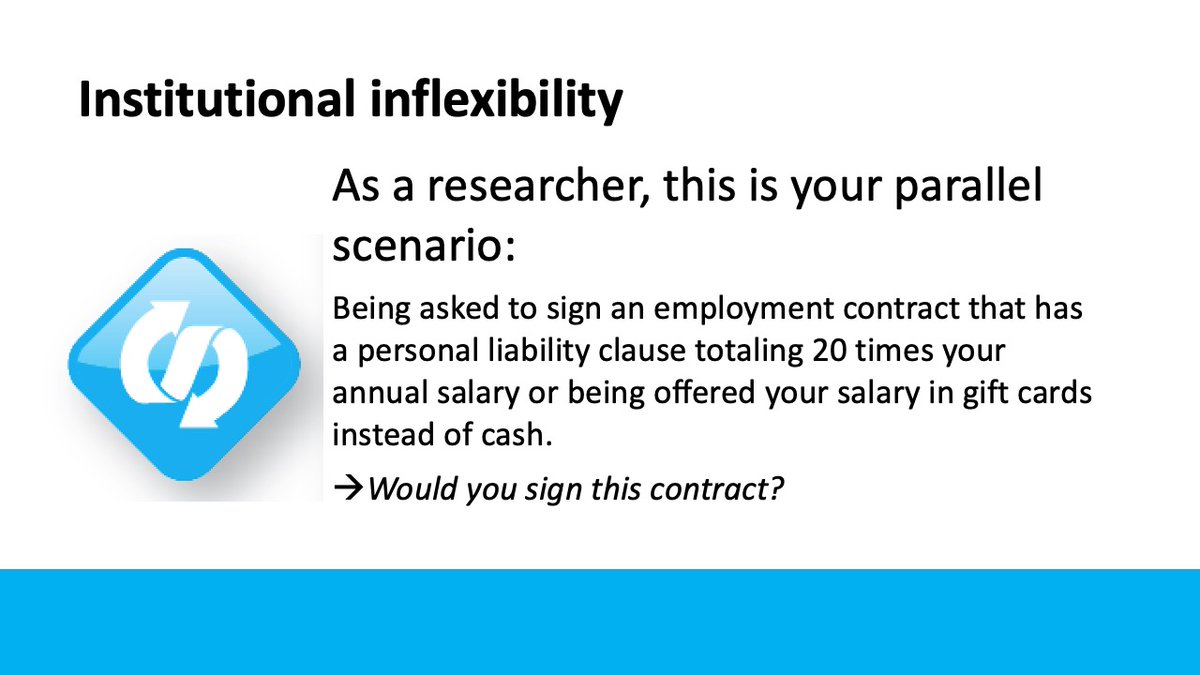 TO_dpr's tweet photo. Thinking 🚧 Barrier 2 👆to #PatientCompensation isn't a big deal? Here's your parallel scenario 👇to consider if you're another member of the research team...would you go for this? https://t.co/sLLVoXntx1