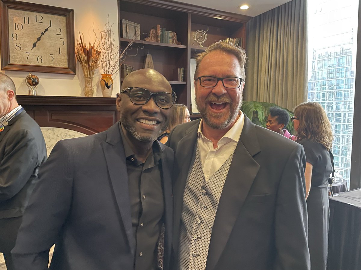 MarkACleveland's tweet photo. I had a blast at the @LeadMT class of 22 fundraiser with Old and new friends. Abe Mbow brings joy and laughter to the evening #LeadMT plus we were celebrating our #EarthDay news released the next day: https://t.co/6SvoqRlQFc https://t.co/aaKwtDgpmx