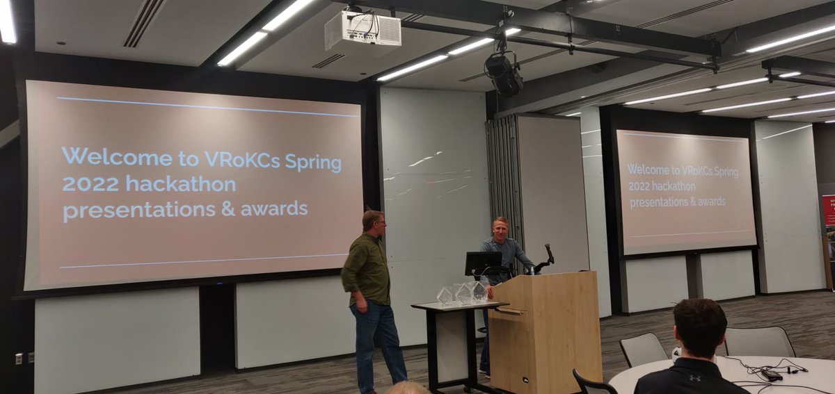 Today was a big day at VRoKCs #Spring2022Hackathon. The teams showed their chops and most importantly, we all had fun. Presentations and Awards Ceremony... @Vanhorn_falcons @FortOsageSchool @PlattsburgTiger @UrbanTEC1 @BVCAPS @JoelwStephens @rohitchaube #VR #AR #Hackathon