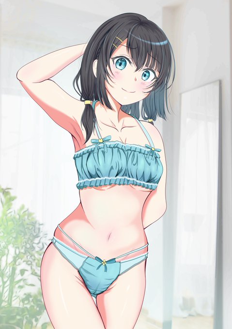 新しい下着を買った女の子(ベビードール(ひらひら)なしの差分ver)
#オリジナル 