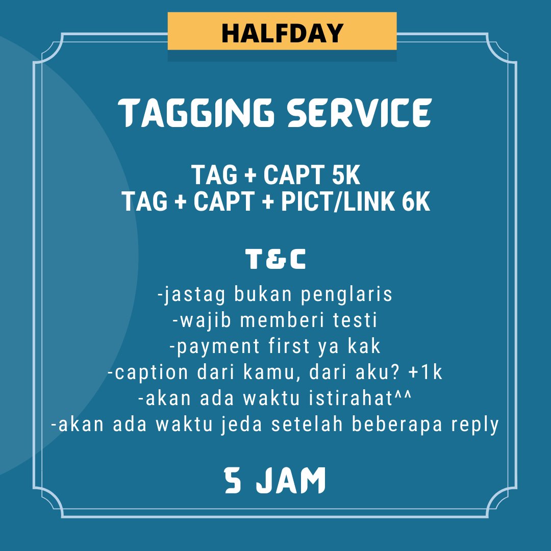 carrwotz's tweet photo. ㅤㅤ

ㅤ✽ ━━━━ Jastag by Zee

testi: https://t.co/W0J3iEIJkZ
💳: Dana / Shopeepay / Qris https://t.co/YLK2WsPrHm