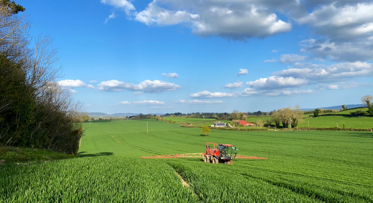 T1 Fungicide onto some min- till Graham Winter Wheat after OSR this afternoon…..
#arableapril #Inatreq #samsprayers #slievenamon