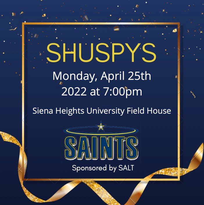 SHU_SALT's tweet photo. 🚨Come out to the 2022 SHUSPYS hosted by SALT tomorrow, Monday April 25th, at 7:00pm. We will be honoring teams and athletes for their amazing accomplishments throughout their seasons.🚨 https://t.co/HCjzX5ZDfM
