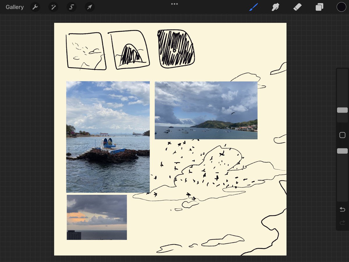 AVAuniverse111's tweet photo. Brainstorming some fun compositions inspired by the pictures I took in Taboga yesterday 🇵🇦

I’m so happy to be working on Childhood Dreams 6  ˘◡˘ ♡ nada cura más que el mar ✨💛 https://t.co/Lbmz8Nlcv1