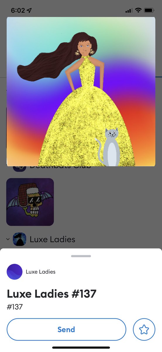 DobrinicShelly's tweet photo. Yah! Here she is! The big reveal! I love her! @LuxeLadies_NFT https://t.co/vlkXGOUMkt