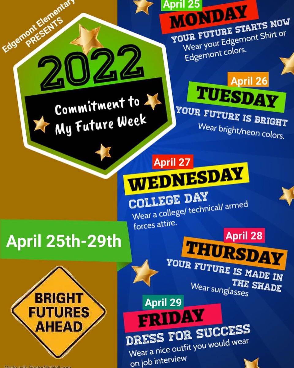 MZ_MurielV's tweet photo. Our Edgemont 🦅 Scholars 👨🏻‍🎓 👩🏻‍🎓 are gearing up for, “Commitment to My Future Week!”  📚 🎓 

Nuestros becarios de Edgemont 🦅 👨🏻‍🎓 👩🏻‍🎓 se están preparando para la "Semana de compromiso con mi futuro". 📚 🎓 https://t.co/t0qmiTHn2m