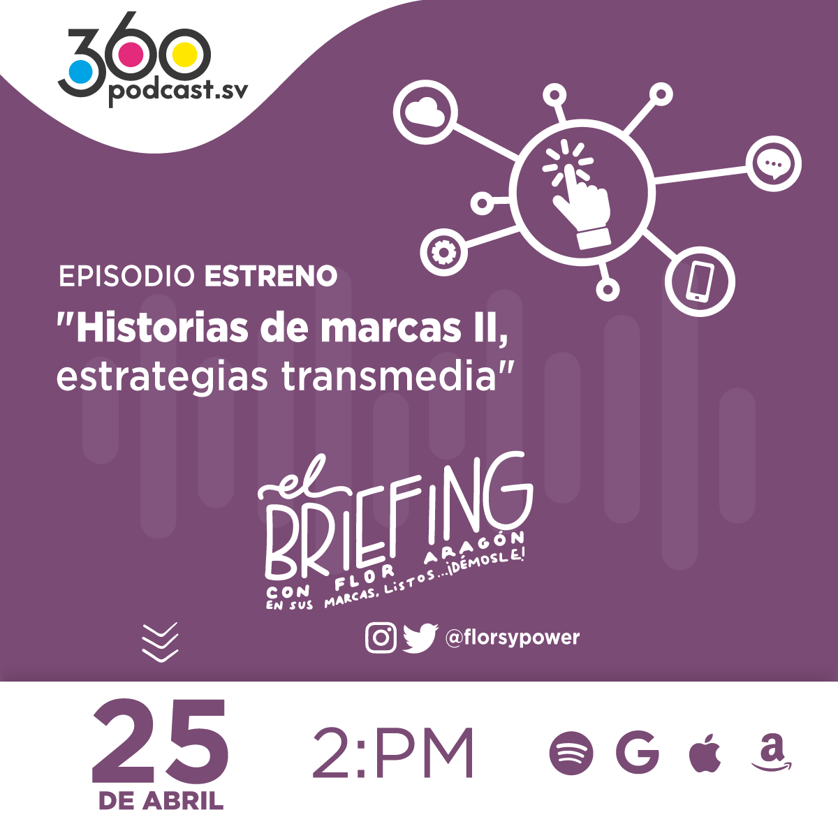360Podcast_sv's tweet photo. Mañana en #ElBriefing 🔔

En este nuevo episodio, @FlorsyPower nos seguirá contando por qué es importante definir una historia de marca y cómo puedes expandirla a través de una estrategia transmedia.

¡No te lo pierdas!

Visita https://t.co/qE1FGZpLZu 💻 📱 https://t.co/h46S1SQcLv
