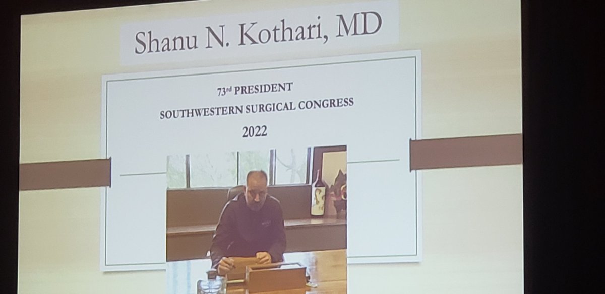 Past-president @kmura0525 introduces @shanu_kothari for his #swsc22 presidential address.