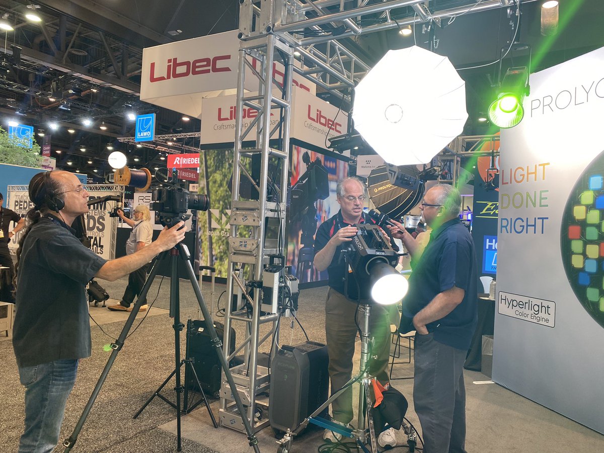 prolycht's tweet photo. On interview with @TheNewsshooter ! Stayed tuned for the amazing 675FS and Dedo accessories. https://t.co/lCF1zYk8a4