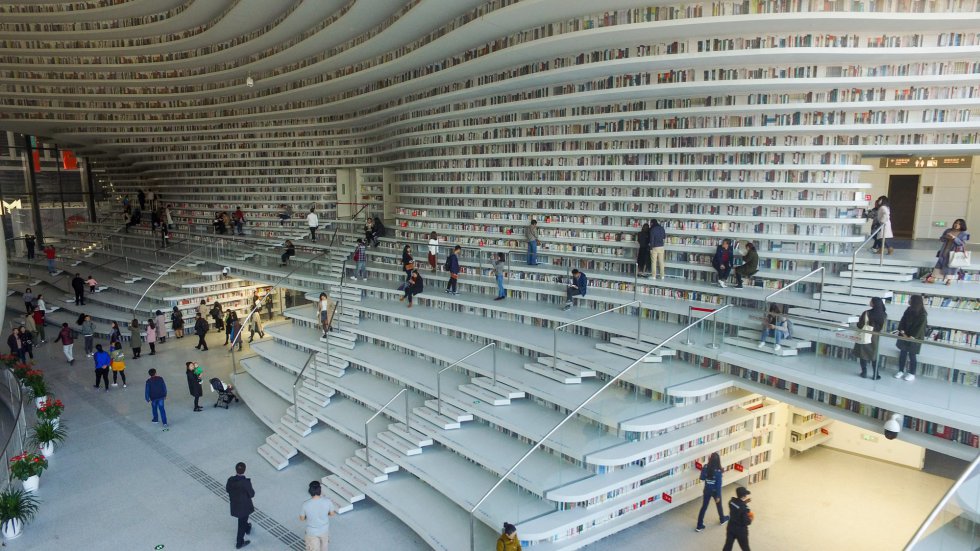 mijamart88's tweet photo. Bibliotecas en China, una majestuosidad. https://t.co/sWx9Vv3CZk