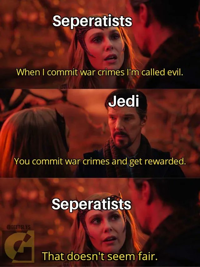 Geetslys's tweet image. "Us Jedi are just built different"