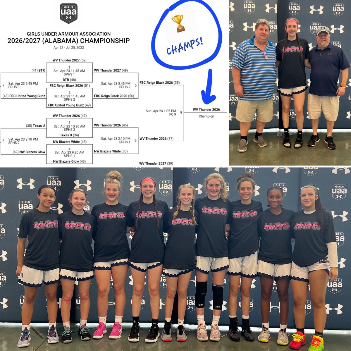 AddisonGodby's tweet photo. Starting off the circuit the right way! 🏆 WV Thunder 2026 🏆@UANextGHoops https://t.co/GjQbH2b16t