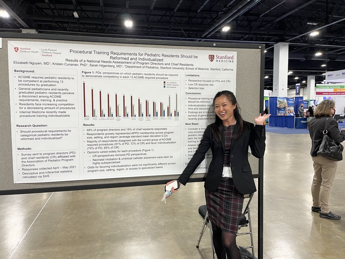 Stanford PGY3 ⁦@LizNguyenMD⁩ presenting at #PAS2022 her national needs assessment of pediatric program directors’ and chief residents’ perceptions of essential procedural skills for pediatric residents. ⁦@LPCHPedsChiefs⁩ ⁦@StanfordPeds⁩