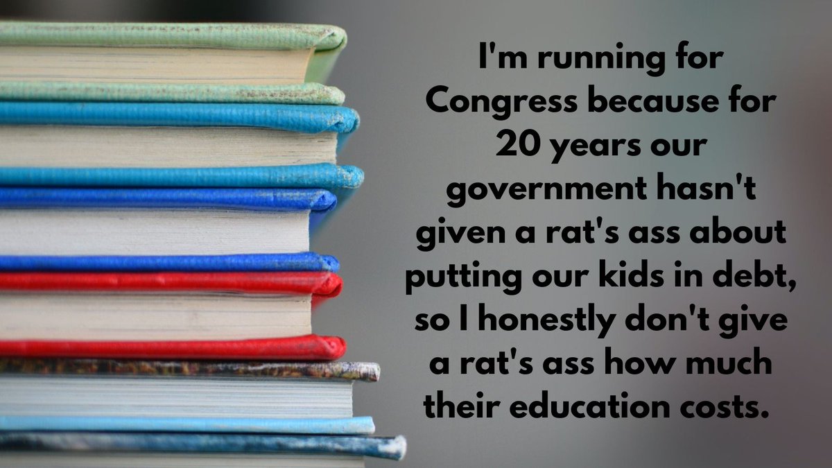 23 days to primary, reason number 23 (in no particular order) why I'm running for Congress.