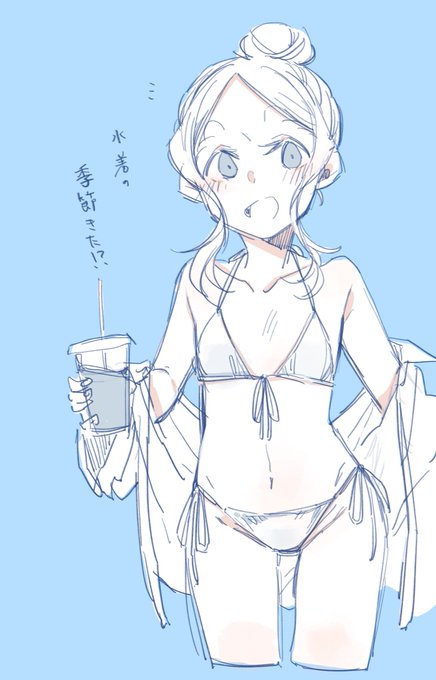 暑い!という事は水着ちびっこちゃんという事だ!☺️ #ちびっこちゃん朝活 