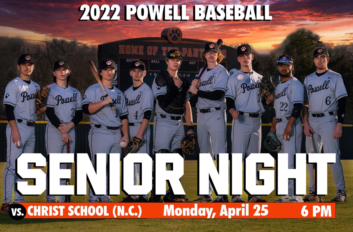 Class of 2022 (L-R) below: Brayden Evans, Layne Doyle, JT Truman, Tyler Emert, Logan Poteet, Conner Bryson, Charlie Smith, Gavin Hayles, Brady Kidd. 

* 4-YEAR RECORD: 76-16
* DISTRICT GAMES: 47-0

Senior Night Intros Begin at 5:45 PM