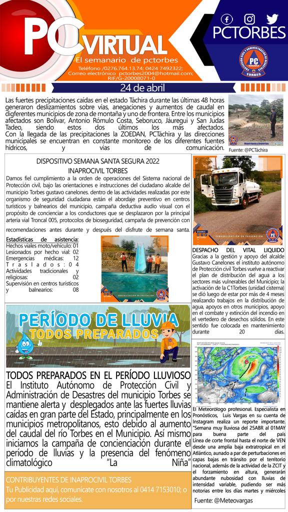 PCTORBES's tweet photo. #PCVIRTUAL
#Enterate
#boletin
#informacionparati
#Tachira
#SIGUEME https://t.co/si0VxTCDBW