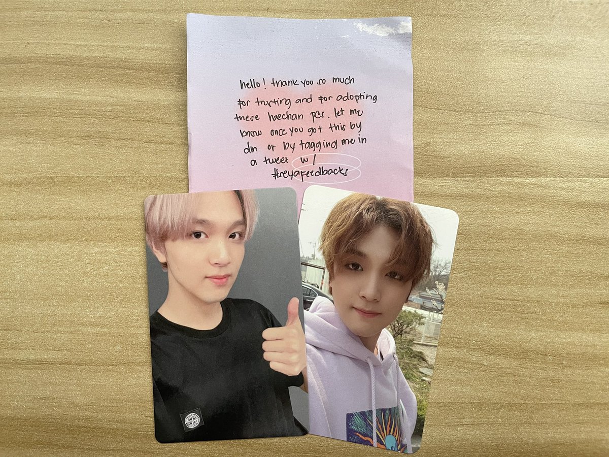ksminhocart's tweet photo. ꒰#ksmhmails꒱
💌 hi po, @3127cart! Haechan came home safely. Thank you so much for letting me adopt these pcs and for the smooth transaction🤍 #seyafeedbacks https://t.co/YeaLt3HYpk