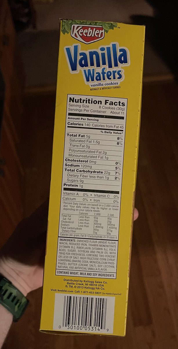 spooderdaddy's tweet photo. @KeeblerUS Hi Keebler! I purchased this box of Vanilla Wafers for some banana pudding and the box I purchased tastes the way wet paint smells. It’s very intense and my family is unable to eat them. Just wanted to let you know in case others turned out the same way! https://t.co/dzPFGrF5HF