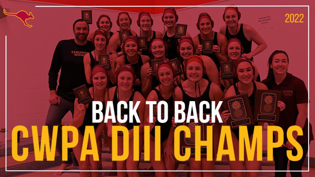 AustinCollegeWP's tweet photo. Back to Back Conference Champions! #RooNation #EV #SumOfOurParts @AustinCollege @CWPAWaterPolo @USAWP https://t.co/wZW5WLcNjR