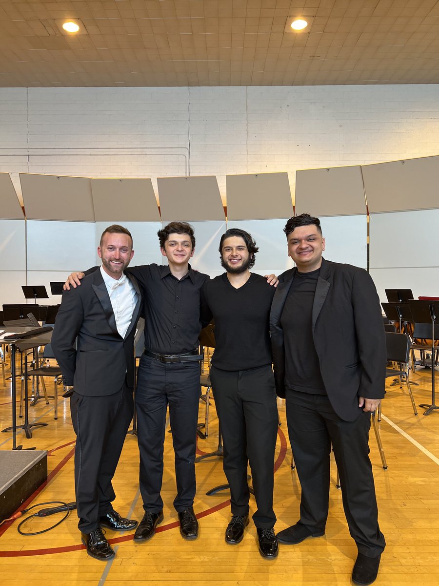 SXU_Bands's tweet photo. Meet the Martinez brothers: Maglio (Eisenhower ‘22), Marco (SXU ‘24), and Mateo (SXU ‘23). Three talented brothers who grew up playing instruments but were never able to play in the same band altogether because of their age; that is, until they joined the SXU Community Band. https://t.co/Y2lkGbyWBt