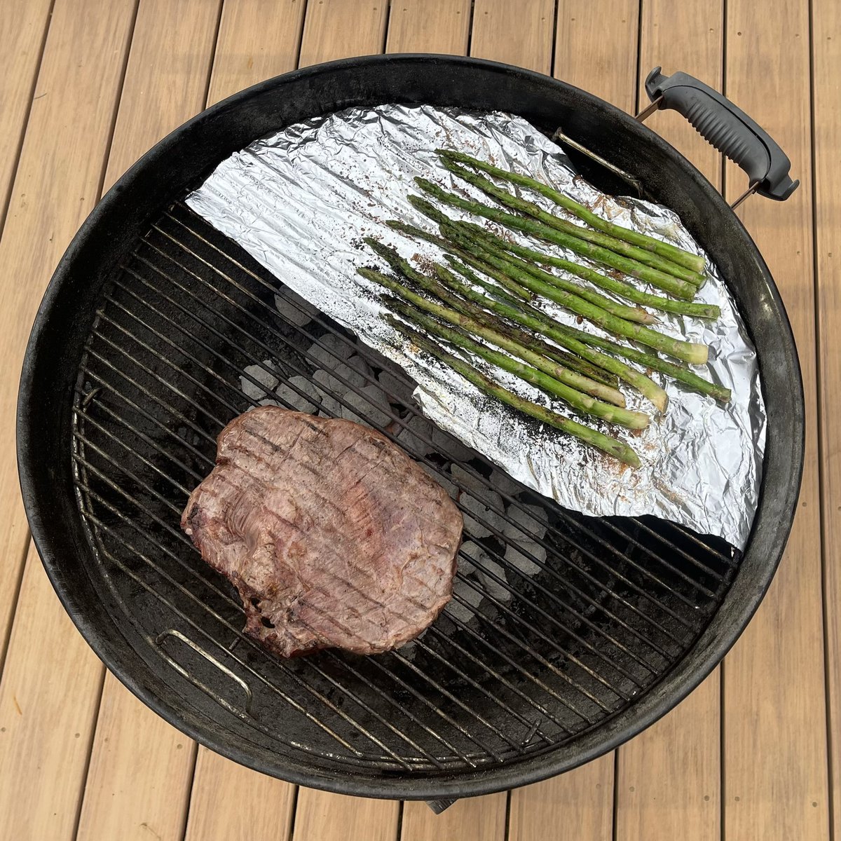 First time using my grill this season.  Let’s go Charcoal!  #CharcoalGrill #Grill #Grilling #Steak