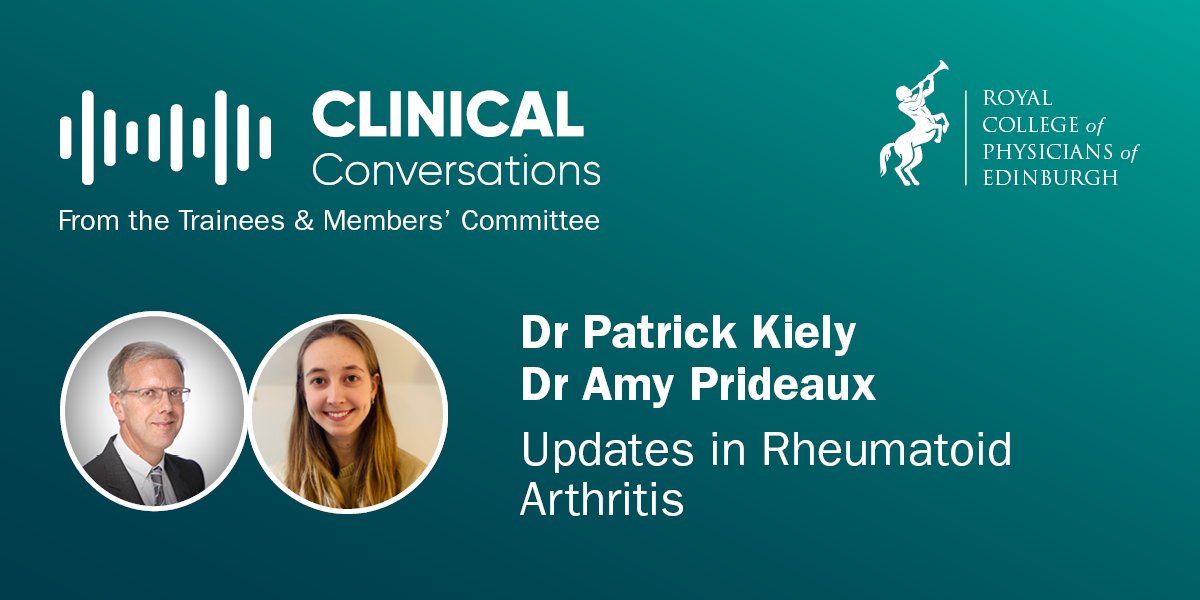 RCPEdinTrainees's tweet photo. In this episode of Clinical Conversations Dr Amy Prideaux talks to Dr Patrick Kiely about the advances in treatments of Rheumatoid Arthritis
iTunes: https://t.co/htXWksKxJS
Spotify: https://t.co/vkDvz6Cw97 https://t.co/gC2FvRiSKq