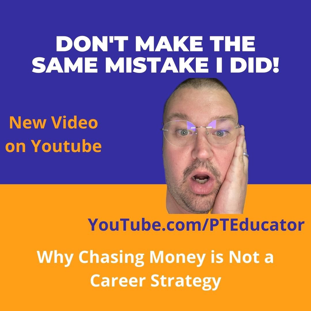 PTEducator's tweet image. New YouTube Video! 📹 Don’t make the same career mistake I did! 
YouTube.com/PTEducator
#PTEducator #PhysicalTherapy #PhysicalTherapist #Physiotherapy #ChoosePT #GetPT1st #DPT #DPTStudent #CSM
#PhD #EdD #DSc #studentloans #studentloandebt #professor #professorsofprofit