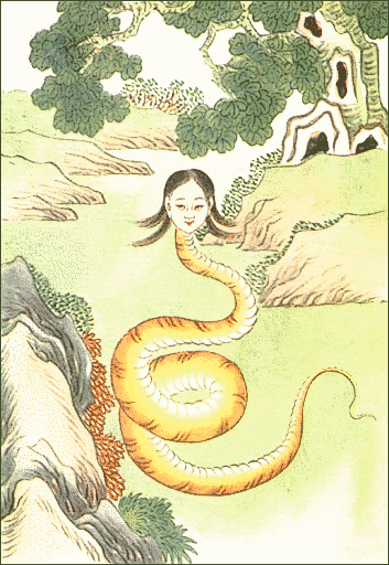anatomythpod's tweet image. One version of the Chinese creation myth tells of how Nugua, a half-snake goddess, formed humans out of yellow clay. At first she modelled each one, but then grew tired and flung a rope dipped in mud about, the shaken droplets becoming humans #MythologyMonday