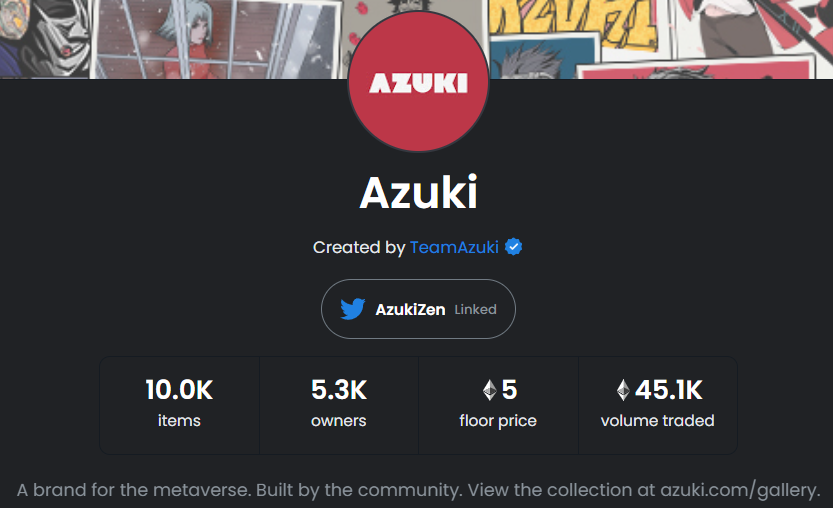 Just for fun and a little historical reference, I scheduled this tweet 3 months ago.

The current <a href="/AzukiOfficial/">Azuki</a> floor is 5.00 ETH. 
Volume traded is 45.1K ETH.
 
Curious to see where it's at on April 25, 2022.

#azuki #ikz