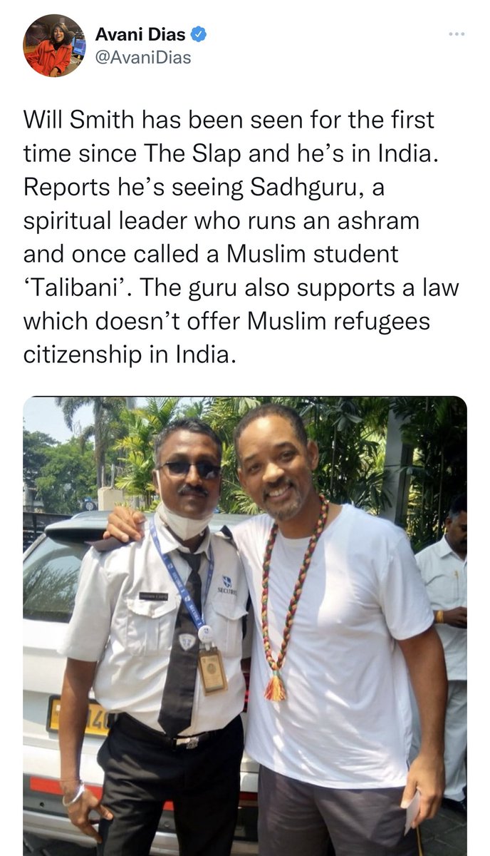 SuryahSG's tweet photo. Deleted Tweet by @AvaniDias !

I sincerely request our Home Minister @HMOIndia to keep a watch on her.

Deliberate attempt to foist communal tensions by misrepresenting Indian legislations with an intention to promote enmity by a @abcnews Correspondent calls for serious action. https://t.co/h26nxJe9Q0