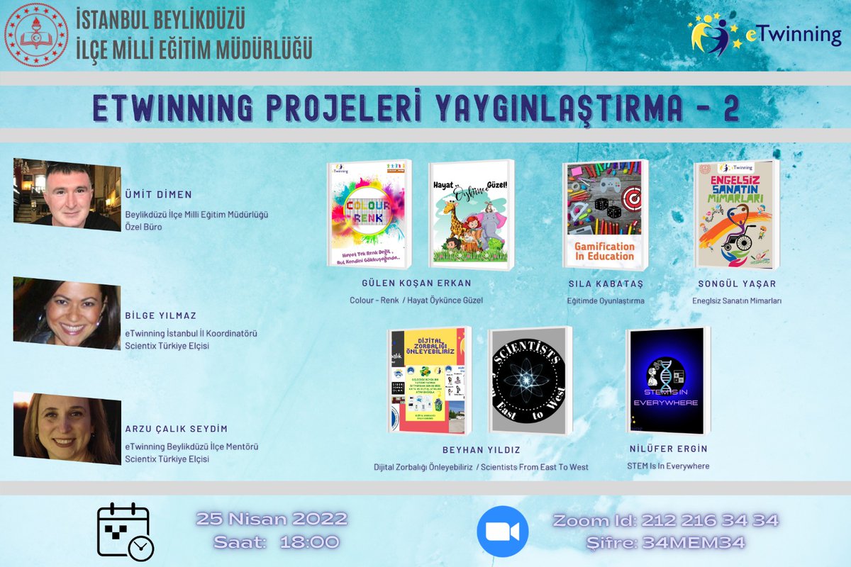ENGELSİZ SANATIN MİMARLARI /eTwinning (@esanatmimarlari) on Twitter photo Engelsiz Sanatın Mimarları proje yaygınlaştırma seminerimiz bugün saat 18.00 'da Beylikdüzü İlçe Milli Eğitimi Koordinatörlüğünde zoom üzerinden gerçekleştirilecektir. Katılımlarınızı bekliyoruz.
<a href="/istanbulilmem/">İstanbul İl Millî Eğitim Müdürlüğü</a>
<a href="/Beylikduzu_mem/">Beylikdüzü İlçe Millî Eğitim Müdürlüğü</a>
<a href="/eTwinning_ist/">eTwinning İstanbul</a>
<a href="/avc_twinning/">e Twinning Avcılar</a>
<a href="/songulavsal82/">Songül yaşar</a> Engelsiz Sanatın Mimarları proje yaygınlaştırma seminerimiz bugün saat 18.00 'da Beylikdüzü İlçe Milli Eğitimi Koordinatörlüğünde zoom üzerinden gerçekleştirilecektir. Katılımlarınızı bekliyoruz.
<a href="/istanbulilmem/">İstanbul İl Millî Eğitim Müdürlüğü</a>
<a href="/Beylikduzu_mem/">Beylikdüzü İlçe Millî Eğitim Müdürlüğü</a>
<a href="/eTwinning_ist/">eTwinning İstanbul</a>
<a href="/avc_twinning/">e Twinning Avcılar</a>
<a href="/songulavsal82/">Songül yaşar</a>